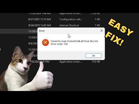 How to Fix Failed to Load OnlineFix64.dll from the List. Error code:126 | 2025