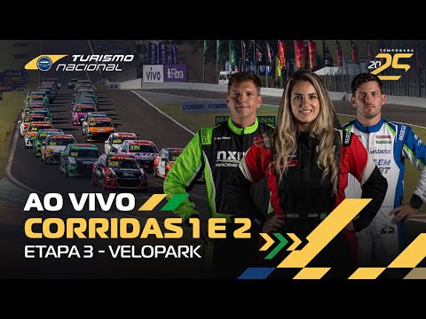 TURISMO NACIONAL 2025 |  AO VIVO |  3ª ETAPA - VELOPARK - CORRIDAS 1 E 2