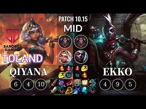 SB TolanD Qiyana vs Ekko Mid - KR Patch 10.15