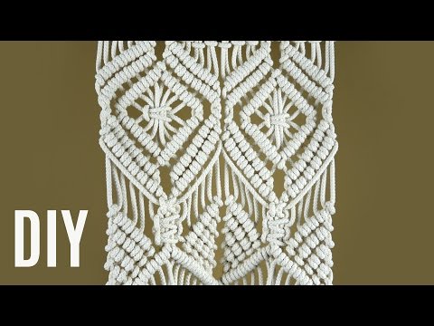 DIY Macrame Plant Hanger Easy NEW Diamond Design