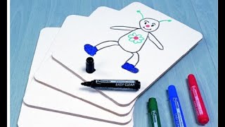 DIY Writing board for kids | Dry erase board with plastic sheet and paper|cheap removable board