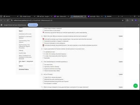 Nptel Swayam course: Introduction to Information Retrieval  Week 1  answers