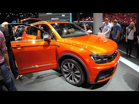 Volkswagen VW Tiguan long edition Allspace R-line SUV habanero orange walkaround + interior V1112