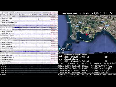 20230926T205900Z/20230927T083400Z monitor sismico Italia / Seismograph Live Earthquake
