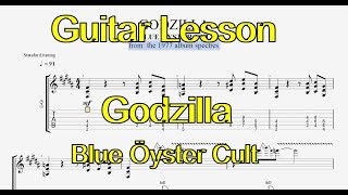 Godzilla - Blue Öyster Cult - Guitar Lesson