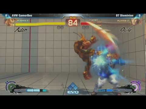 [EVO 2012 SSFIV AE Top 8] AVM GamerBee (Adon) vs BT Dieminion (Guile)