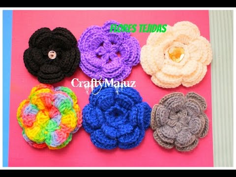 Tutorial de crochet: flor tejida, paso a paso