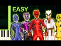 POWER RANGERS JUNGLE FURY THEME EASY Piano Tutorial