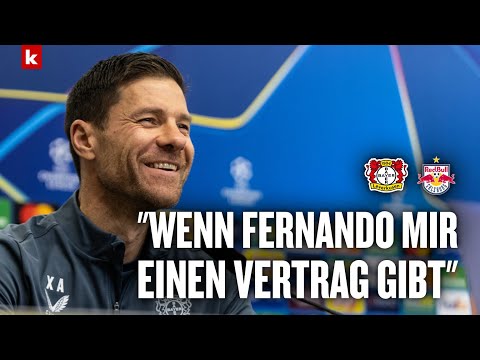 Video Thumbnail: Comeback als Spieler? Xabi Alonso scherzt mit Reporter | Bayer Leverkusen