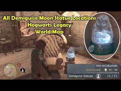 All 11 Highlands Demiguise Moon Statue Location Hogwarts Legacy | World Map