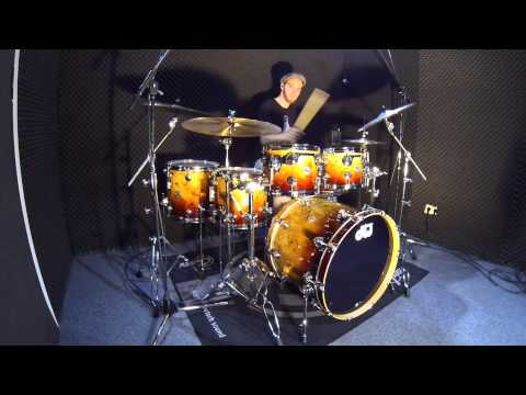 DW Collector's Series Exotic Shellset ''Natural to Burnt Toast Fade over Mapa Burl''