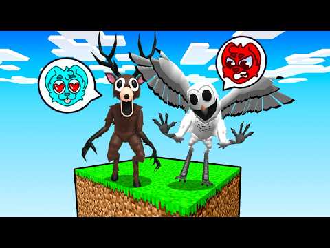 JEDEN BLOK Jako JELEŃ i SOWA w Minecraft 🌙😱