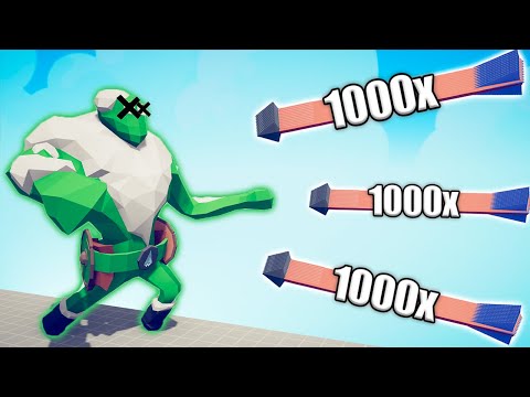 ZOMBIE ICE GIANT vs 1000x OVERPOWERED UNITS - TABS | Totally Accurate Battle Simulator 2023