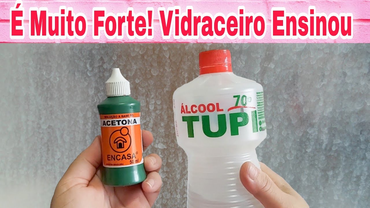 Vidraceiro Ensinou!! Acetona com Álcool é Muito Forte 😱😱 Limpa Manchas do Box Até AS Mais Difícil
