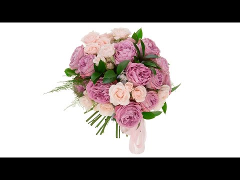 Classic Hand-Tied Garden Rose Bridal Bouquet