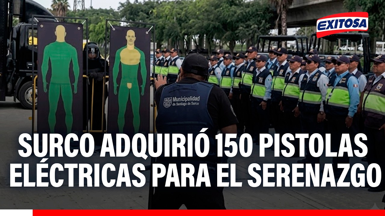 🔴🔵Surco presenta pistolas eléctricas y cámaras corporales que utilizará el serenazgo