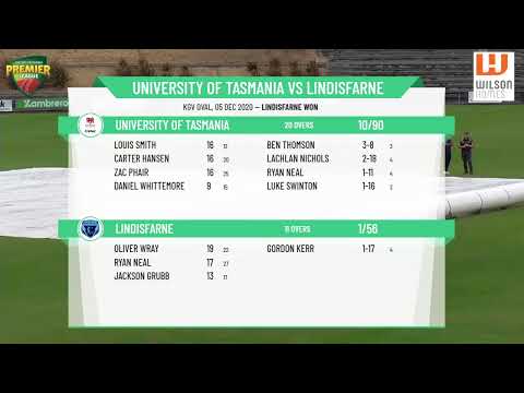 CTPL Premier League Men's 2nd Grade Round 7 - University of Tasmania v Lindisfarne
