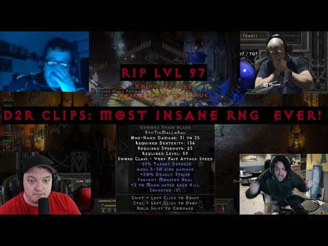 D2R CLIPS S3E05 -  INSANE DROPS, HC DEATHS, PK IN HARDCORE, RUNEWORD FAIL, FUNNY CLIPS & MORE!