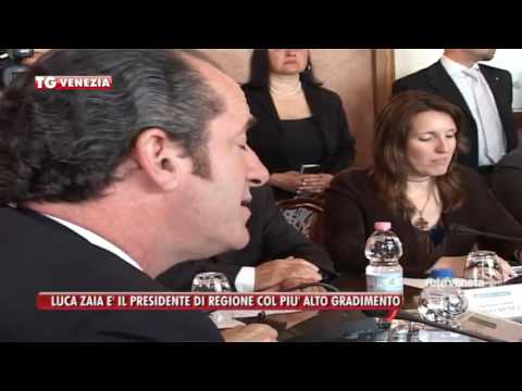 TG VENEZIA (16/01/2017) - LUCA ZAIA E’ IL PRESIDENTE DI REGIONE COL PIU’ ALTO GRADIMENTO