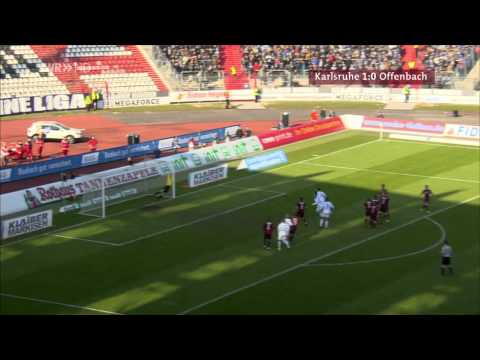Karlsruher SC - FC Kickers Offenbach 2:1 02.03.2013 Alle Tore Highlights HD