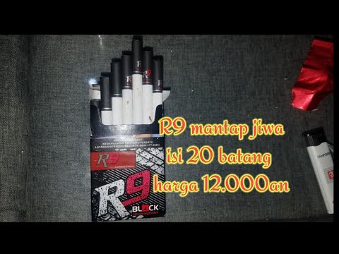 review rokok R9 black isi 20 batang rp 12k mantap jiwa