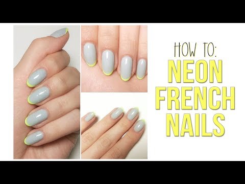 How to: Neon French Nails Video