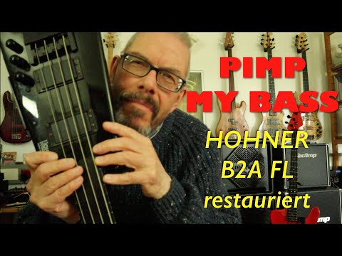 HOHNER B2A FL Headless Bass  - plus aktiver Richter Elektronik und Pyramid Nickel Saiten