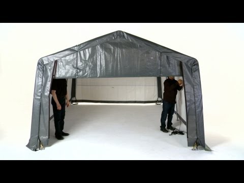 How to: Assembling a ShelterLogic® Pull-Eaze™ Roll-Up Door Kit