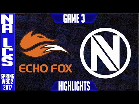 Echo Fox vs Envyus Highlights Game 3 - NA LCS W9D2 Spring 2017 - FOX vs NV G3
