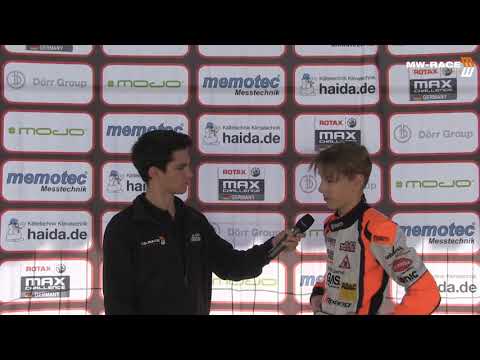 Rotax Max Challenge Euro Trophy Wackersdorf 2018 Interview 304 Finn Gehrsitz