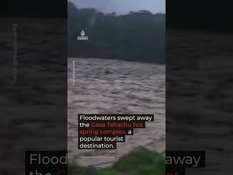 Bhutan glacial lake outburst triggers flash floods | #AJ shorts