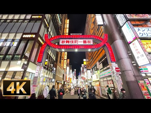 【4K】Night Walk in Tokyo Red Light District - Shinjuku Kabukicho