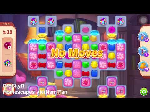Homescapes Level 1760 (Normal) With No Boosters - TUTORIALS  - ProSkyR - Homescapes Việt Nam Fan