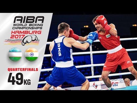 Quarterfinals (49kg) Amit (India) vs DUSMATOV Hasanboy (Uzbekistan)
