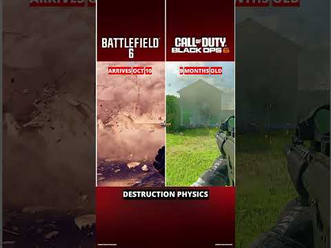 BATTLEFIELD 6 VS CALL OF DUTY BLACK OPS 6 COMPARISON DESTRUCTION PHYSICS TEST #battlefield6