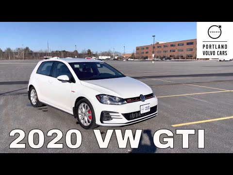 White 2020 VW GTI SE with Black and red plaid seats / Walkaround with Heather