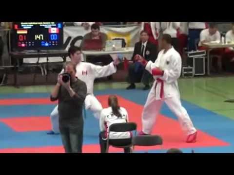 WKF Premier League Frankurt / Hanau Ind.Kumite +84kg Chris De Sousa Costa in action