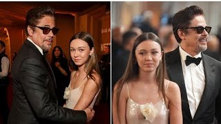 Benicio Del Toro's daughter Delilah, 14, makes red carpet debut with dad at 2026 Actor Awards