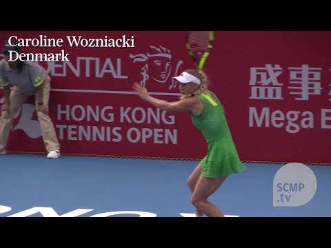Hong Kong Tennis Open final highlights: Kristina Mladenovic v Caroline Wozniacki