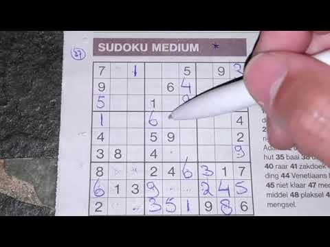 Keep up the progress!  (#1041) Medium Sudoku puzzle. 06-25-2020