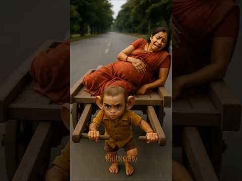 baby monkey rocky helps pregnent women 🙏 emotional story ❤️ #itsrockyhero