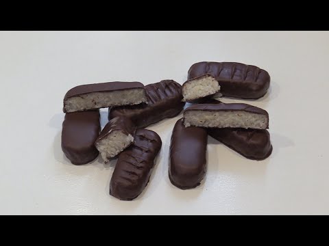 Bounty Kokosriegel. Schritt für Schritt mit Rezept.