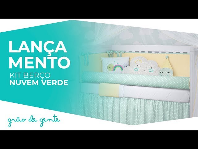 Kit Berço Nuvem Verde - Grão de Gente