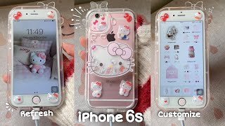 Download lagu iPhone 6s 🎀 Refresh with Hello Kitty theme ★ aesthetic customization on ios 15 mp3