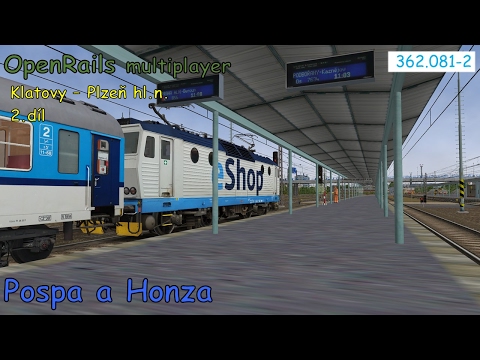OpenRails Multiplayer►#03►ČD 362.081-2►Klatovy - Plzeň hl.n. 2/2►Jackey