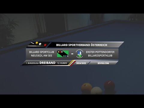 Bundesliga Dreiband 2024/25 - Billard Sportclub Neusiedl gg. Erster Pottendorfer BSK - Tisch 1