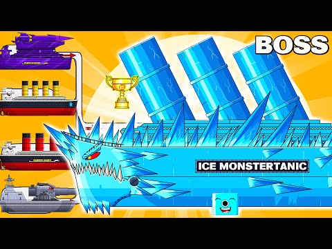 MEGA BOSS: MONSTER ICE TANIC vs MEGA TANK - Cartoons about tank/Nina tank cartoon