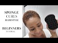 Watch how this CURL SPONGE transformed my TWA 4C hair into gorgeous natural curls