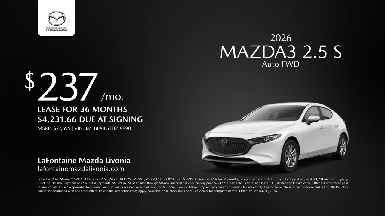 Mazda Mazda3 04/08/2026 7215450