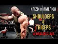 Visiting Dennis Wolf & Training SHOULDERS + TRICEPS | Krizo in America
